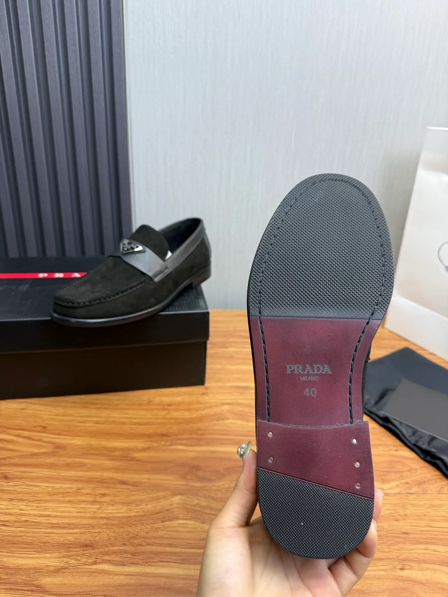 Factory price 580💰 ＰＲＡＤＡPrada. Men's business casual leather shoes, luxurious and noble👞All imported original brand leather materials, just to create a more comfortable wearing experience, upper: original cowhide. Frosted cowhide➕Imported full cowhide, original outsole✔️36-45 (45 non-returnable)